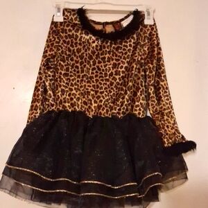 Vivienne Westwood Leopard Print dress for little girl complete with cute leopart